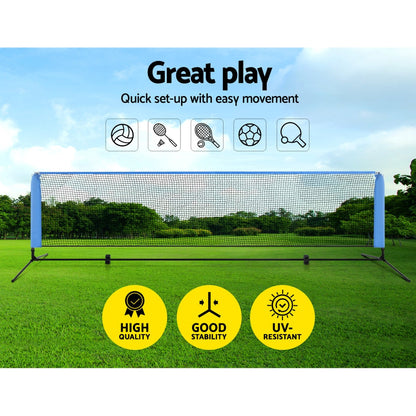 Everfit Portable Sports Net Stand Badminton Volleyball Tennis Soccer 4m 4ft Blue | Auzzi Store