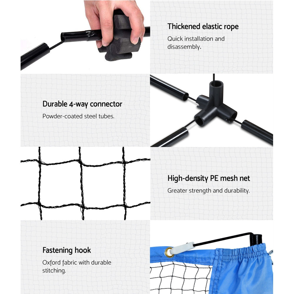 Everfit Portable Sports Net Stand Badminton Volleyball Tennis Soccer 4m 4ft Blue | Auzzi Store
