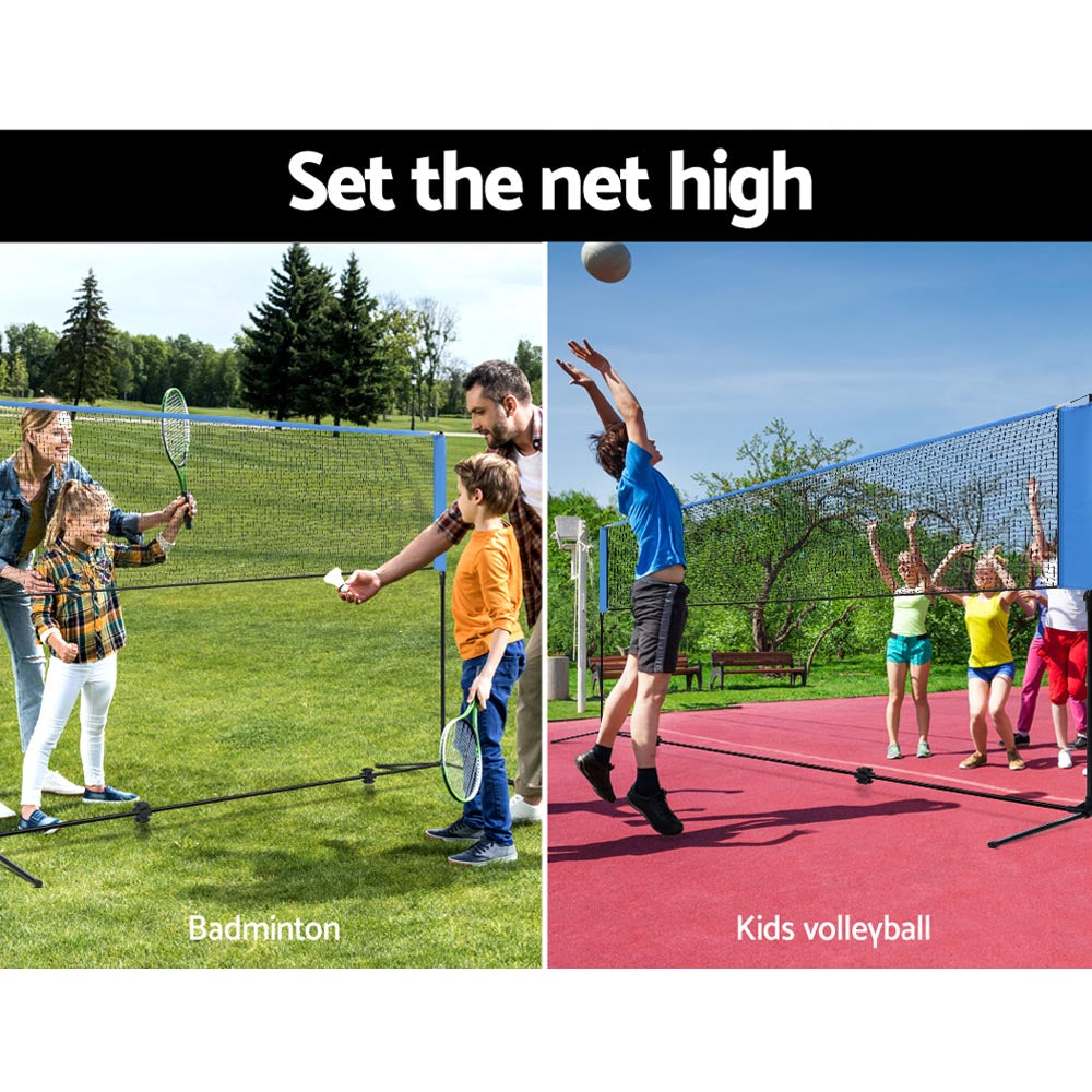 Everfit Portable Sports Net Stand Badminton Volleyball Tennis Soccer 4m 4ft Blue | Auzzi Store