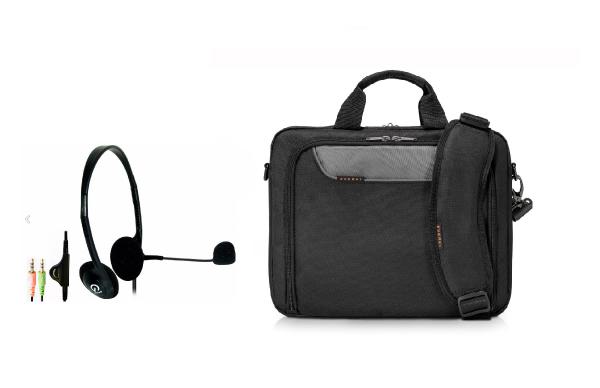 Everki 14.1&quot; Advance Compact Briefcase with a free Shintaro VOIP headset (SH-102M) | Auzzi Store