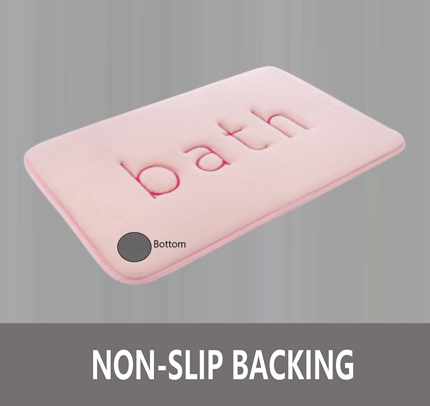 Extra Thick Memory Foam & Super Comfort Bath Rug Mat for Bathroom (60 x 40 cm, Pink) | Auzzi Store