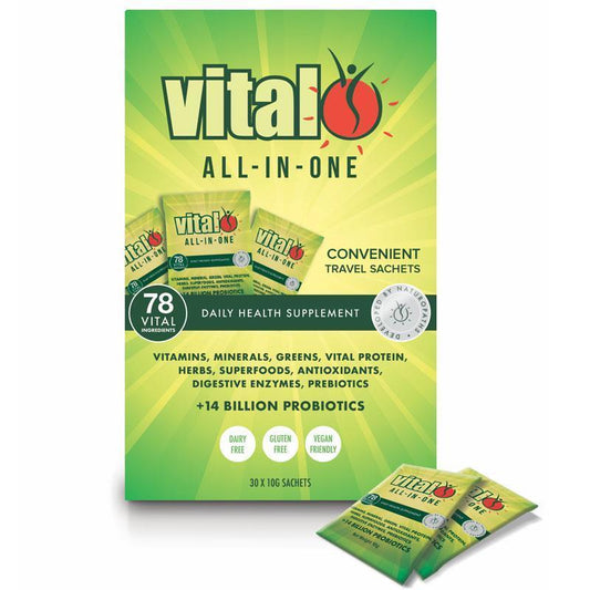 Vital All-In-One Vegan Supplement Powder with 78 Nutrients, 30x10g Sachets