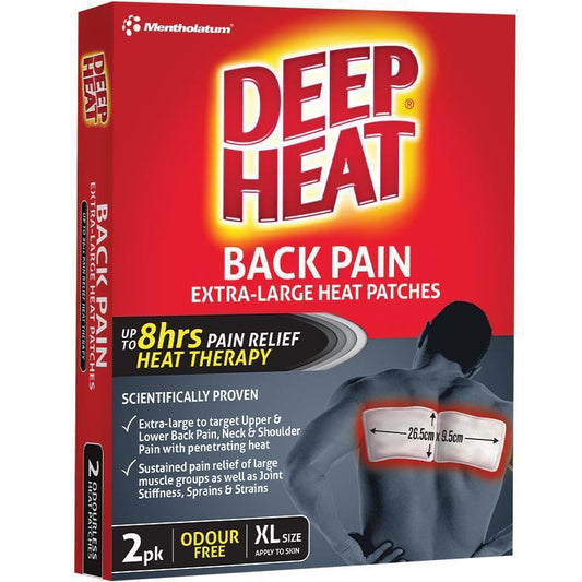 Deep Heat Back Patches 2 Pack - Effective Pain Relief-Auzzi Store