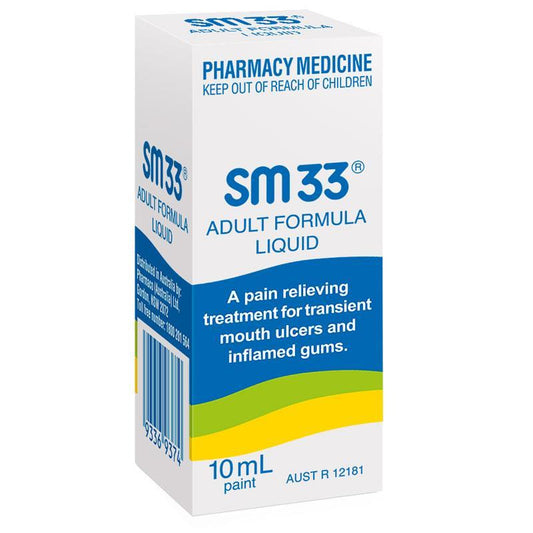 SM-33 Adult Formula Liquid 10mL - Fast Relief for Mouth Ulcers-Auzzi Store
