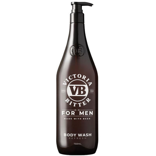 VB for Men Body Wash 750ml with Hops & Barley Extract for Deep Cleansing