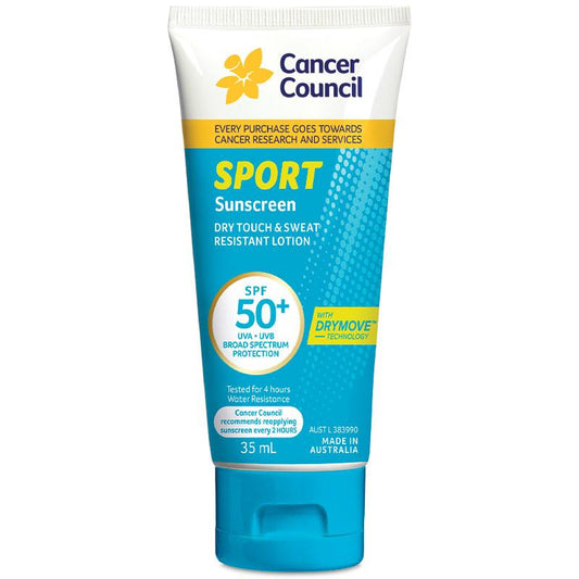 Cancer Council SPF50+ Sport Dry Touch Sunscreen Lotion 35ml