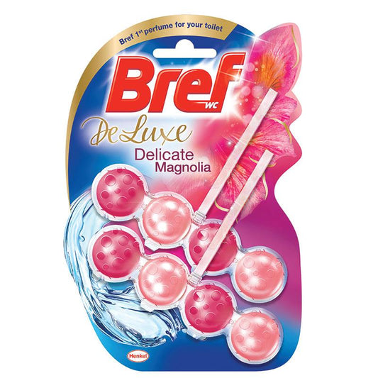 Bref Deluxe Toilet Cleaner Block Magnolia Twin Pack 100g - Luxurious Scent & Clean