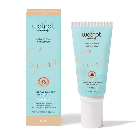 WotNot Natural Face Sunscreen BB Cream SPF 40+ Nude - 60g