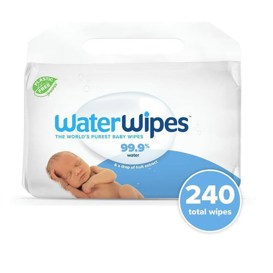 WaterWipes Biodegradable Baby Wipes 4x 60 Pack - Pure & Eco-Friendly