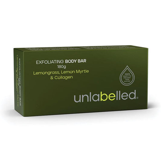 Unlabelled Exfoliating Body Bar w/ Lemongrass, Lemon Myrtle & Collagen - 180g