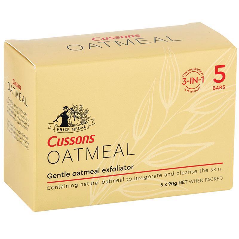 Cussons Prize Medal Oatmeal Soap Bar 5x90g – Cleanses Pores & Invigorates Skin