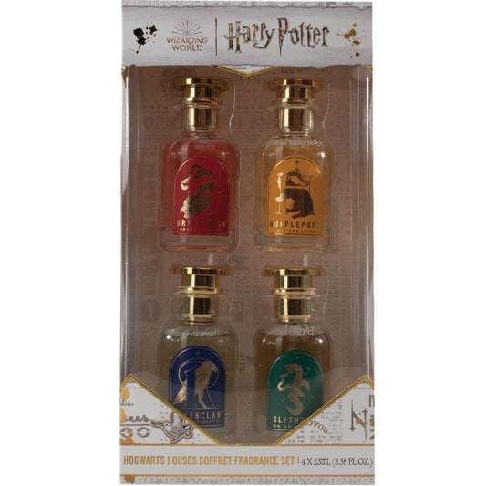 Harry Potter Hogwarts Houses Coffret Eau de Toilette Set 25ml x 4 - Magical Fragrance Collection - Auzzistore