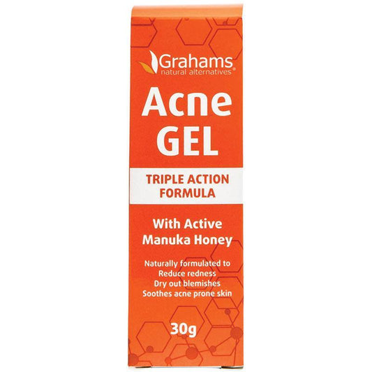 Grahams Natural Acne Gel 30ml - Triple Action Acne Treatment - Auzzi Store