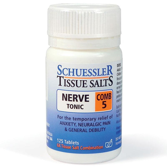 Tissue Salts Comb 5 Nerve Tonic Supplement - 125 Tablets