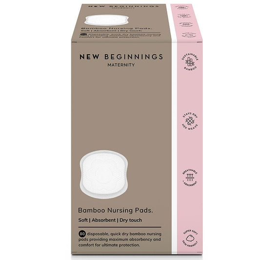 New Beginnings Bamboo Breast Pads - 80 Pack for Nursing Comfort - Auzzistore