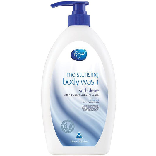 Enya Sorbolene Body Wash 1L – Moisturizing Gentle Cleanser for Dry Skin