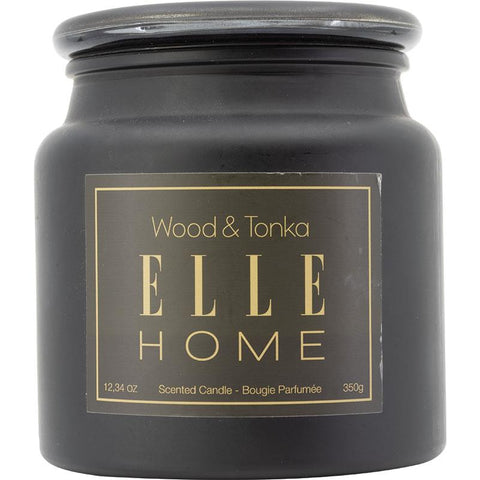 Elle Candle Wood & Tonka - 350g of Earthy Elegance - Auzzistore
