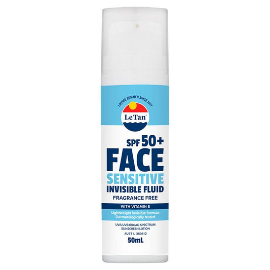 Le Tan Face Sensitive Invisible SPF 50+ Fluid - 50ml