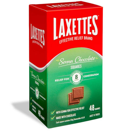 Laxettes Chocolate with Senna - 48 Chewable Tablets-Auzzi Store