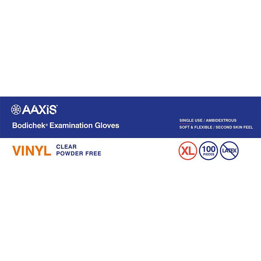 Bodichek Vinyl Disposable Gloves Powder Free - XL - 100 Pack