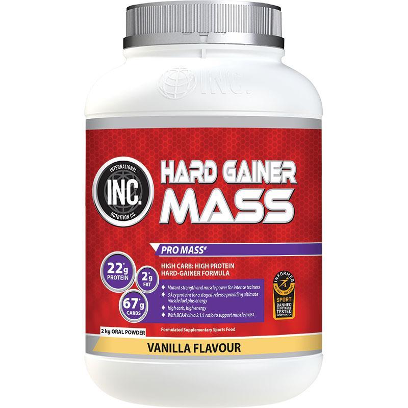 INC Hardgainer Mass Protein Powder - Vanilla Flavour 2kg-Auzzi Store