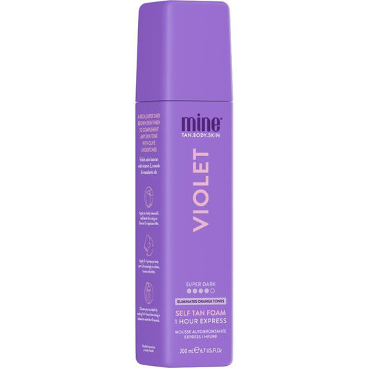 MineTan Violet 1 Hour Express Self Tan Foam 200ml - Achieve a Beautiful Violet-Toned Tan - Auzzi Store