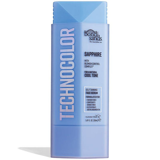 Bondi Sands Technocolor Sapphire Self Tanning Face Serum 50ml - Flawless Tan for Fair Skin