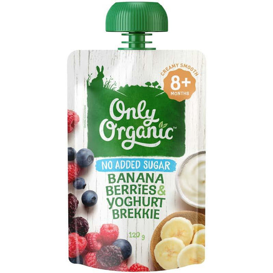 Only Organic Banana Berries Yoghurt Brekki 120g - A Berry Delicious Start-Auzzi Store