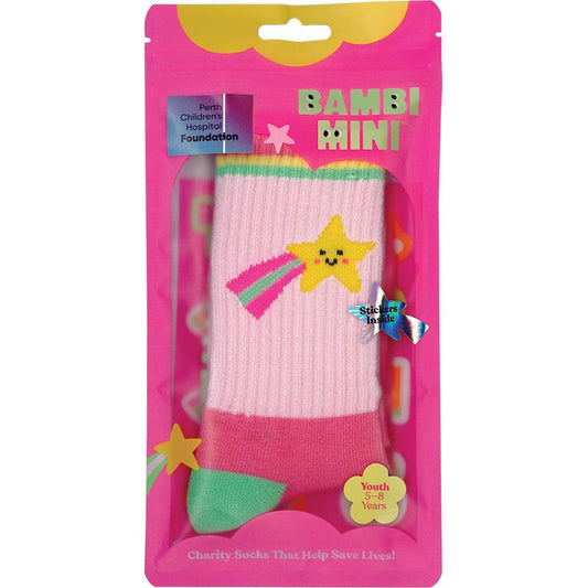 Bambi Mini Co. Charity Socks - Shooting Star (Youth 5-8yrs) 2025