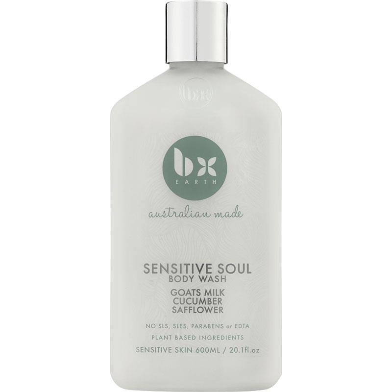 BX Earth Sensitive Soul Body Wash 600ml with Goats Milk, Cucumber & Safflower Oil