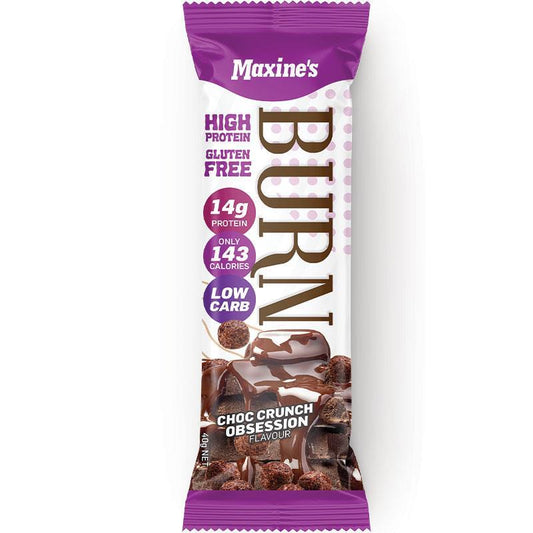 Maxine's Burn Bar Choc Crunch Obsession - 40g Protein Snack
