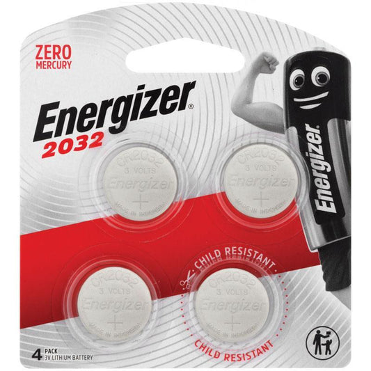 Energizer CR2032 Battery - 4 Pack for Ultimate Convenience-Auzzi Store