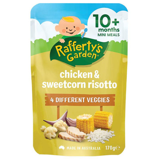 Raffertys Garden 10+ Months Chicken & Sweetcorn Risotto 170g - Nutritious Baby Meal