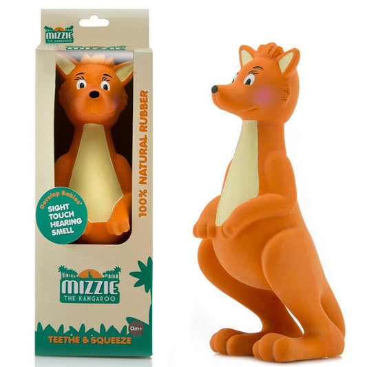Mizzie The Kangaroo Baby Teething Toy - 100% Natural Rubber