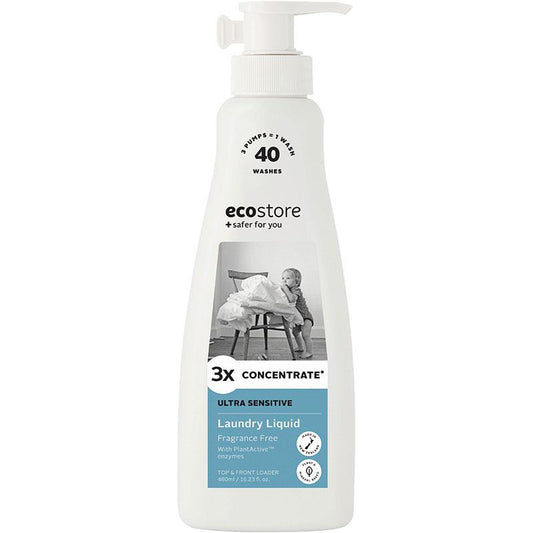 Ecostore Ultra Sensitive Laundry Liquid - 3x Concentrate (480ml)