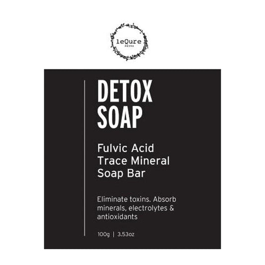 LeQure Fulvic Acid Detox Soap Bar with Trace Minerals & Shea Butter