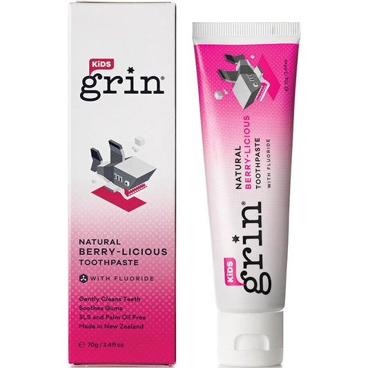 Grin Kids Toothpaste Natural Berrylicious with Fluoride - 70g