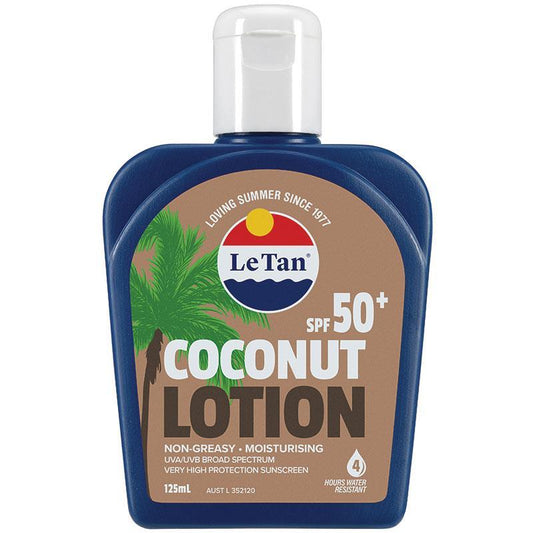Le Tan SPF 50+ Coconut Sunscreen Lotion 125ml - Superior Sun Protection-Auzzi Store