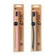 Grin Recycled Toothbrush Charcoal & Pink Medium - Eco-Friendly Dental Care