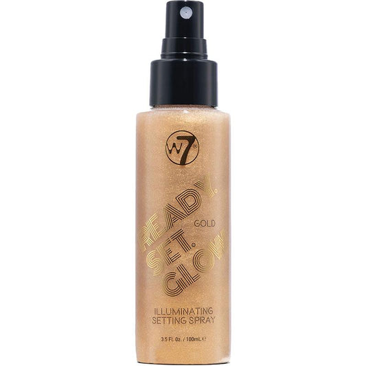 W7 Ready Set Glow Lluminating Setting Spray Gold