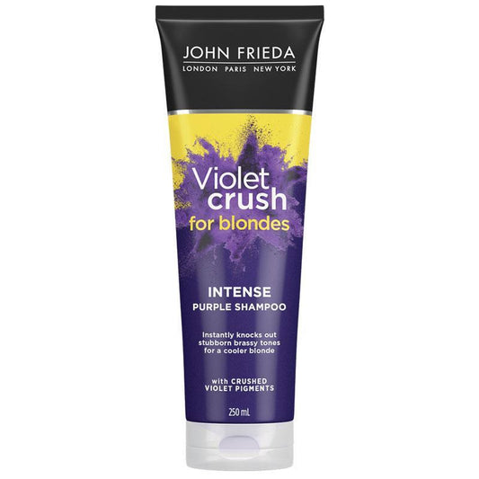 John Frieda Sheer Blonde Violet Crush Intense Shampoo 250ml - Eliminate Brassiness Instantly - Auzzi Store