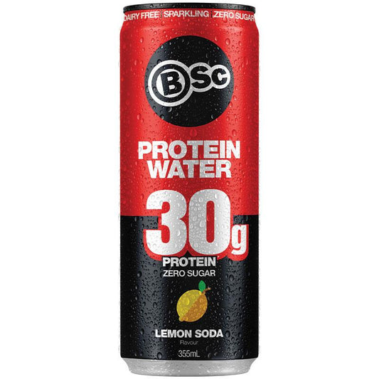 BSc Protein Water Can Lemon Soda 355ml - Refreshing Protein Boost-Auzzi Store
