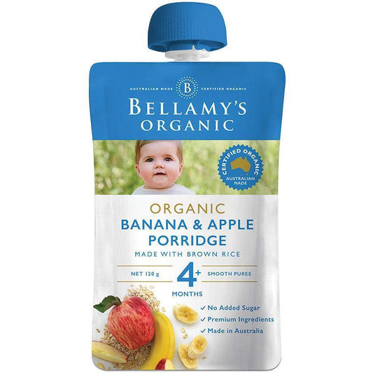 Bellamy's Organic Banana Apple Porridge Baby Food 120g - Auzzi Store