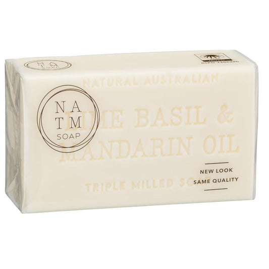 Australian Triple Milled Natural Soap Bar - Lime Basil & Mandarin, 200g
