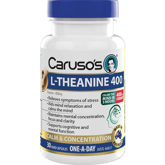Caruso's L-Theanine 30 Capsules - Mind Relaxation Formula
