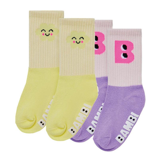 Bambi Mini Co. Superstar Socks Girls Smiley 3-12 Months - Adorable Comfort for Little Feet