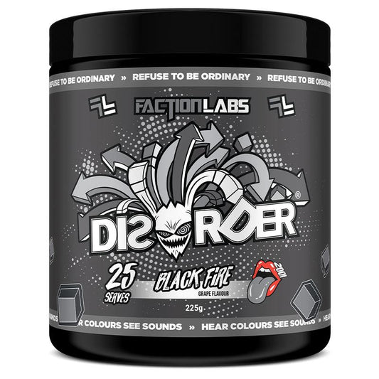 Faction Labs Disorder Black Fire Grape 225g - Ultimate Energy Enhancer