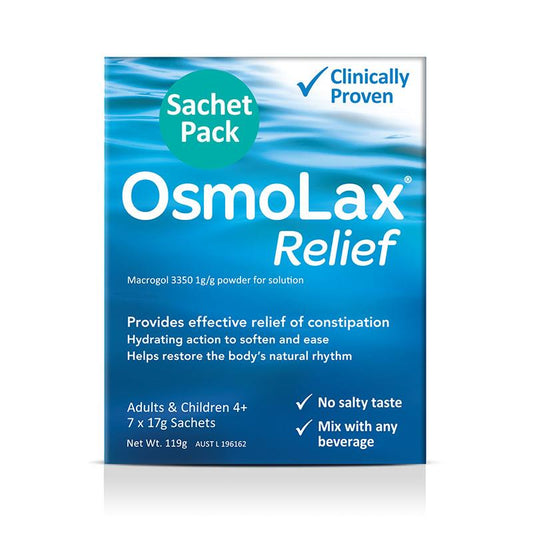 OsmoLax Relief 7 x 17g Sachets - Gentle Constipation Relief