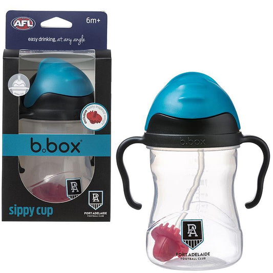 B.Box Sippy Cup AFL Port Adelaide 240ml - Hydration for Little Fans - Auzzistore