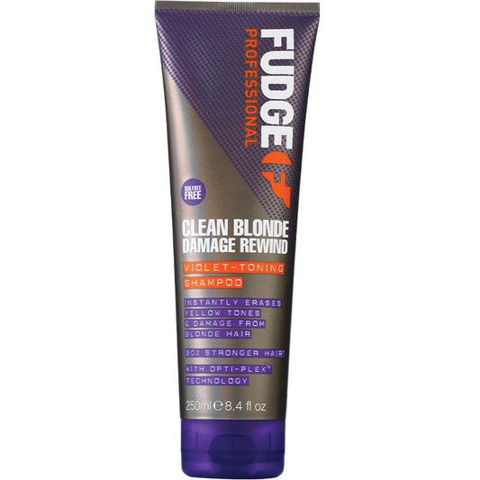 Fudge Professional Clean Blonde Damage Rewind Purple Toning Shampoo 250ml